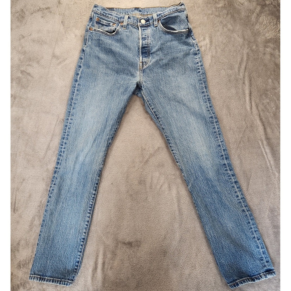 Levis 501 Jeans Mens 29x30 Blue Button Fly Original Straight Medium Wash Denim